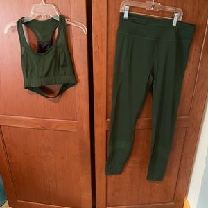 Varley green yoga outfit